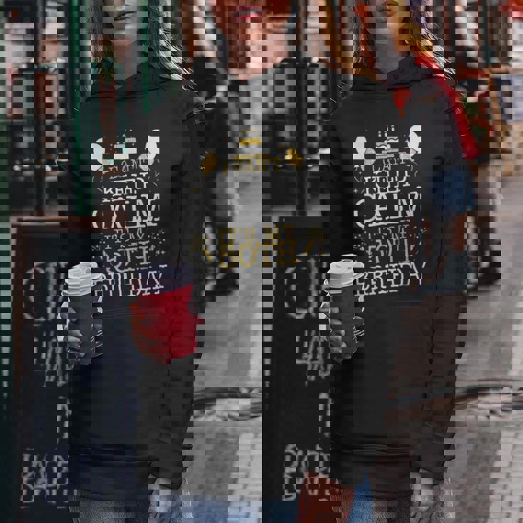 花火とケーキ I Can't Keep Calm It's My 50Th Birthday レディースパーカー 面白い贈り物