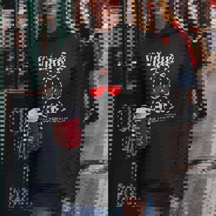 還暦祝い ワイン好き 酒好き 父 母 男性 女性 60歳お祝いintage Aged To Perfection レディースパーカー 面白い贈り物