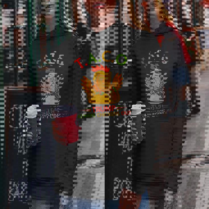 面白い トランプ タコス トランプ Always Chickens Out レディースパーカー 面白い贈り物