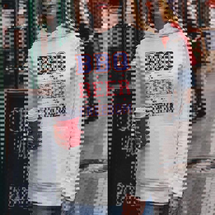 Bbq Beer Freedom レディースパーカー 面白い贈り物