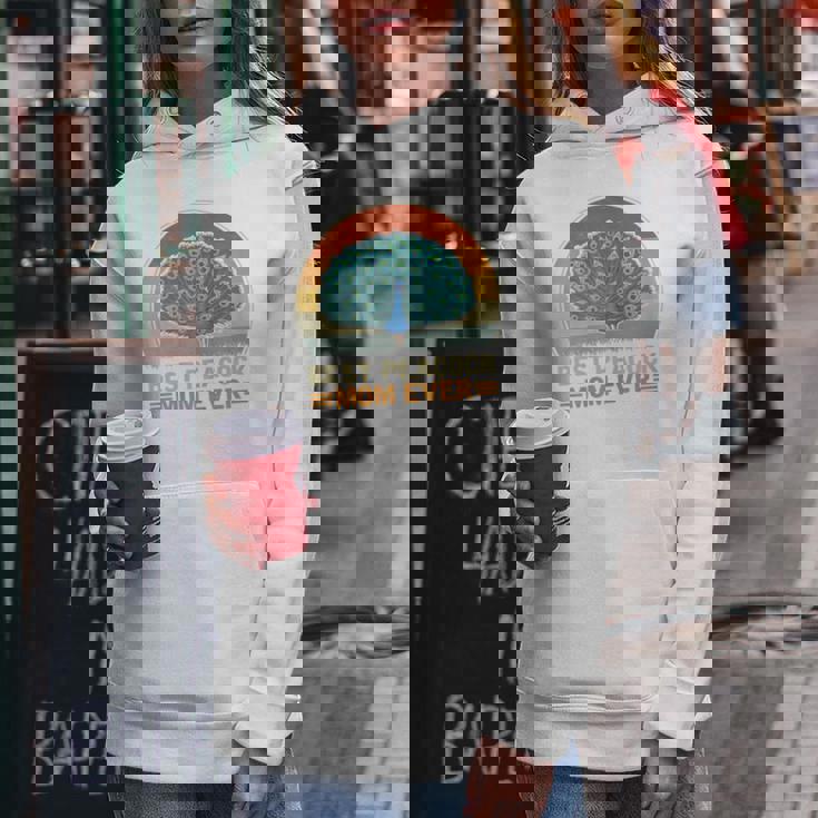 Best Peacock Mom Ever Retro Vintage Peacock Lover Mommy Women Hoodie Funny Gifts