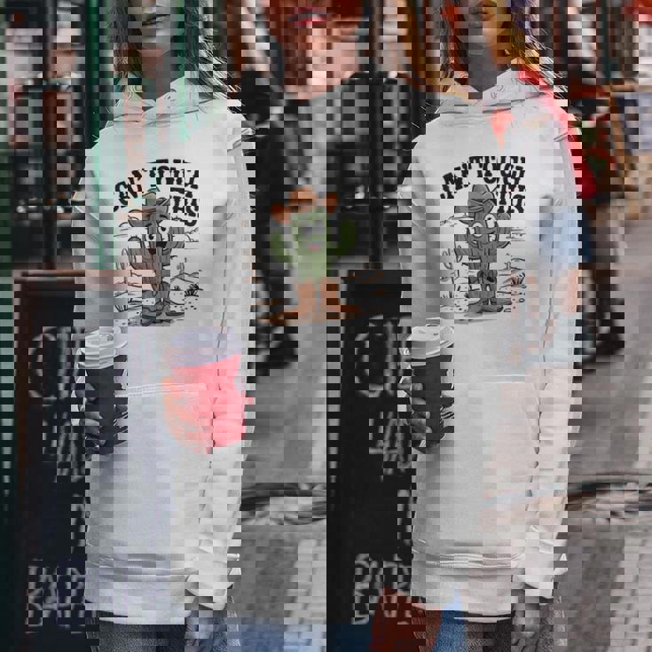 Can't Touch This Cactus Cowboy ウエスタンカートゥーン ユーモア レディースパーカー 面白い贈り物