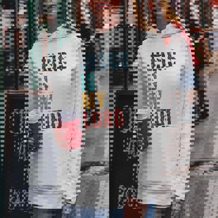 Jesus Is My Lord – Christian Faithintage Graphic レディースパーカー 面白い贈り物