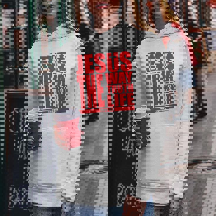 Jesus Is The Way Truth Life クリスチャン 男性 女性 クリスチャン レディースパーカー 面白い贈り物