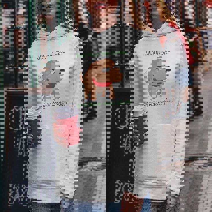 Just Pour The Coffee And Back Awaylowly ドッグプリント レディースパーカー 面白い贈り物