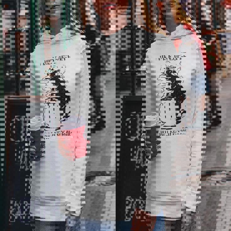 Magic Coffee Cat 面白い猫 レディースパーカー 面白い贈り物