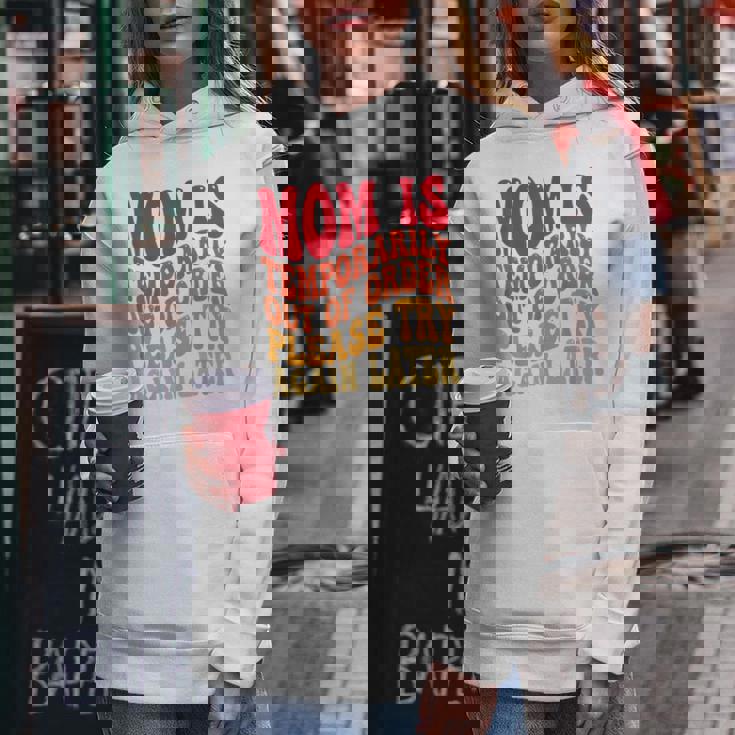 Momは一時的に順不同でおもしろいジョーク ママ向け レディースパーカー 面白い贈り物