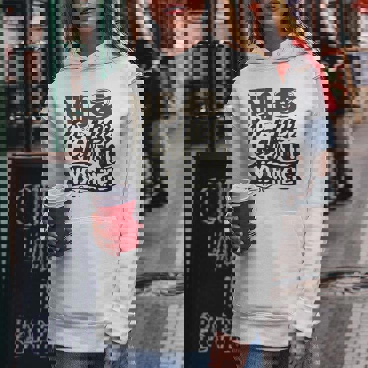 No Coffee No Workee 面白いコーヒー愛好家 レディースパーカー 面白い贈り物