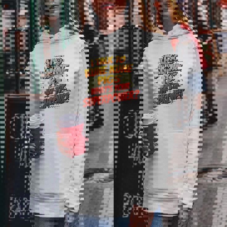 Pig Dad Mom Talkuperpower Kune Kune レディースパーカー 面白い贈り物