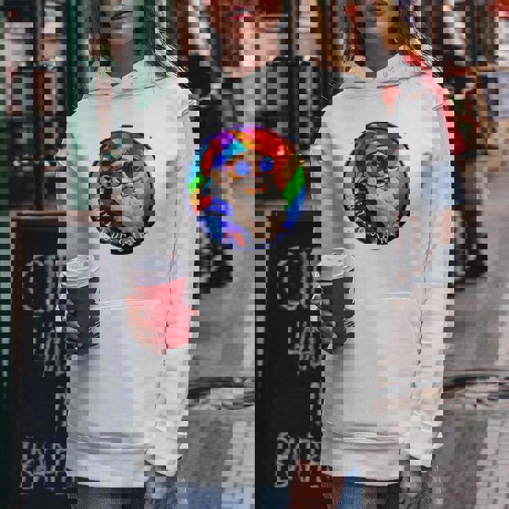 Santaclaus Rainbow 長袖tシャツ レディースパーカー 面白い贈り物