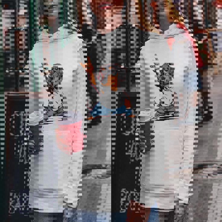 Teckel ロックミュージック 男性 子供 女性 ソーセージ 犬 ダックスフンド 長袖tシャツ レディースパーカー 面白い贈り物