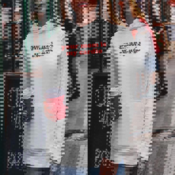 Your Mom Is My Cardio Y2k Aesthetic レディースパーカー 面白い贈り物