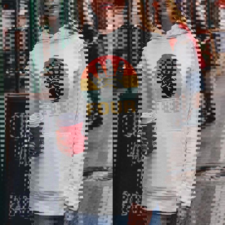 キッズ 4 歳の誕生日 4 つの指 私は 4 4 歳の男の子、女の子 レディースパーカー 面白い贈り物