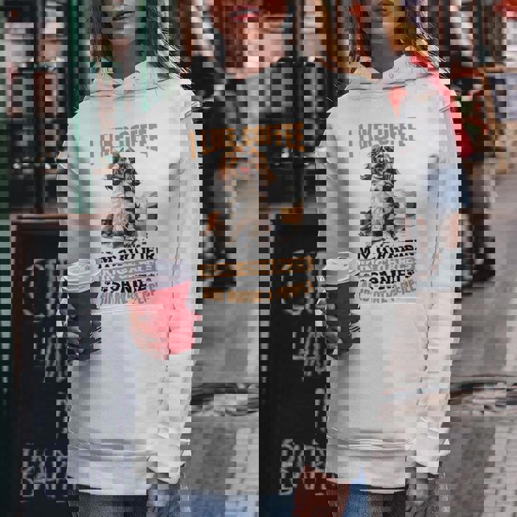 キャバリア・キング・チャールズ・スパニエル犬種 I Like Coffee My レディースパーカー 面白い贈り物