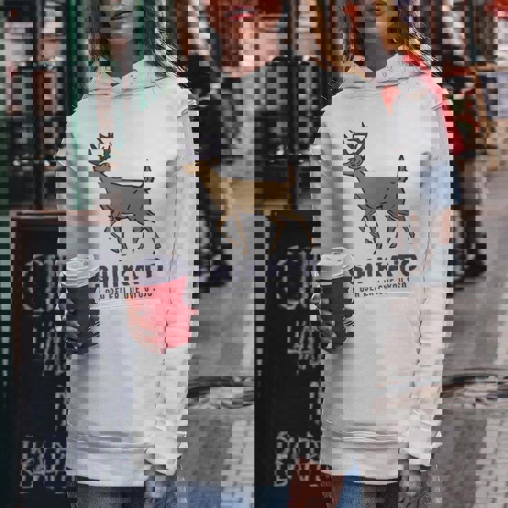 シカトhikato しかと 鹿 イラスト 簡単 鹿好き 鹿の十 鹿十 無視 シカトする 花札 言葉 おもしろ レディースパーカー 面白い贈り物