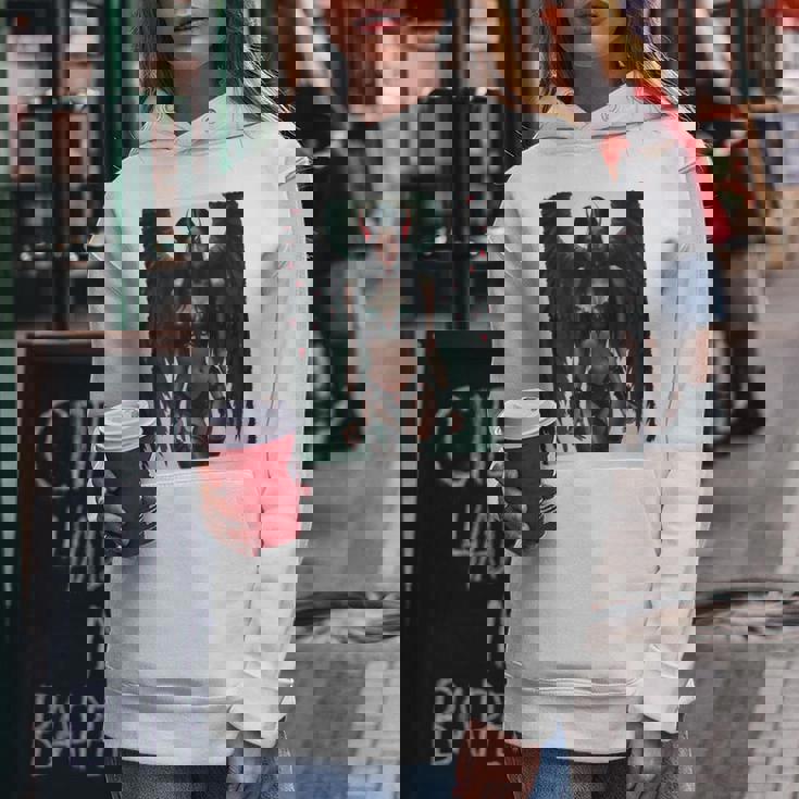 セクシーガールグラフィックtシャツ セクシーな悪魔の女の子のピンナップバックプリント レディースパーカー 面白い贈り物