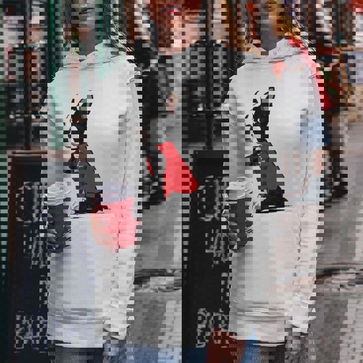 ボストンテリア I Love Mom タトゥーシャツ 面白いボストンテリア レディースパーカー 面白い贈り物