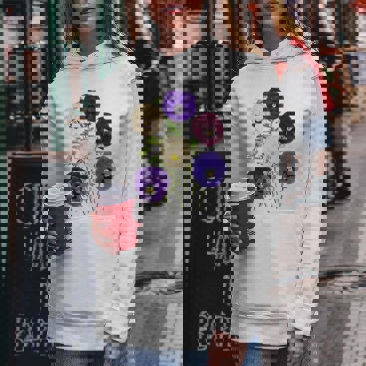 ヴィンテージ パンジー 花 ガーデニング パンジー 恋人 レディースパーカー 面白い贈り物