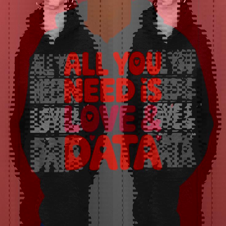 All You Need Is Love & Data Teacher コンピュータースプレッドシート レディースパーカー