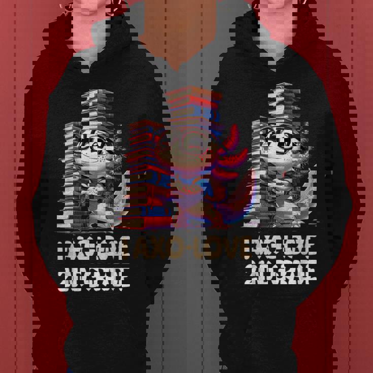 I Axo Love 2Nd Grade Axolotl 新学期読書 レディースパーカー