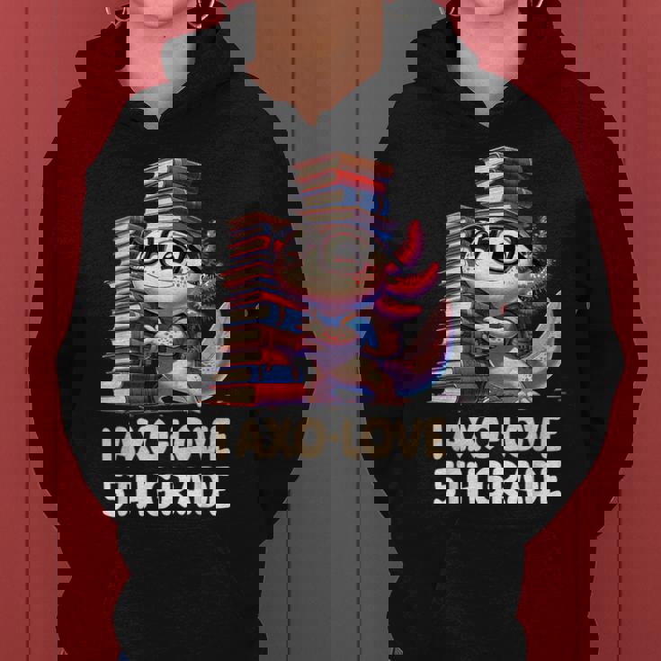 I Axo Love 5Th Grade Axolotl 新学期読書 レディースパーカー