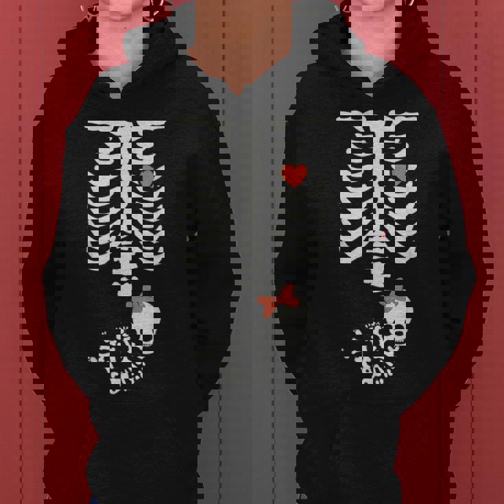 Baby Shower Skeleton Halloween Pregnancy Annoucement Girls Women Hoodie