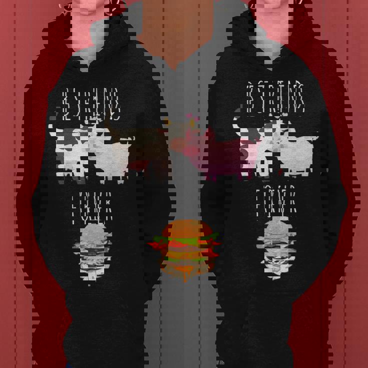 Best Friends Forever Beef Lover Pork Meat Bacon Burger レディースパーカー