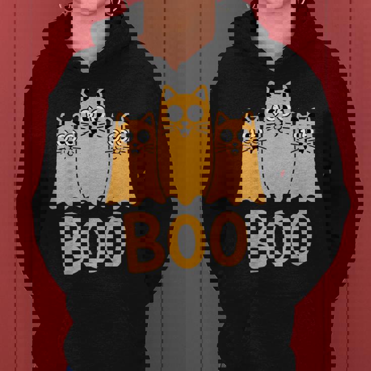 Cat ゴーストブー キュート キティ 猫好き ハロウィン 女性 男性 レディースパーカー