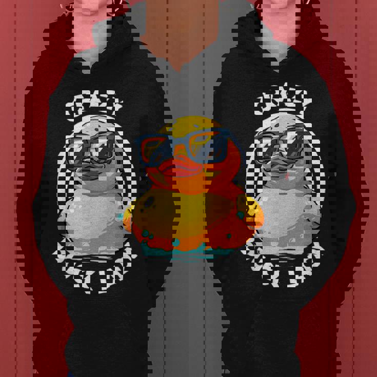 Crazy Duck Lady キュート アヒル ママ アヒルの所有者 面白い I Love Ducks レディースパーカー