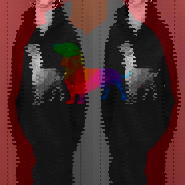 Dachshund Gay Pride Lgbt Lgbtq Rainbow Flag Dog Lovers レディースパーカー