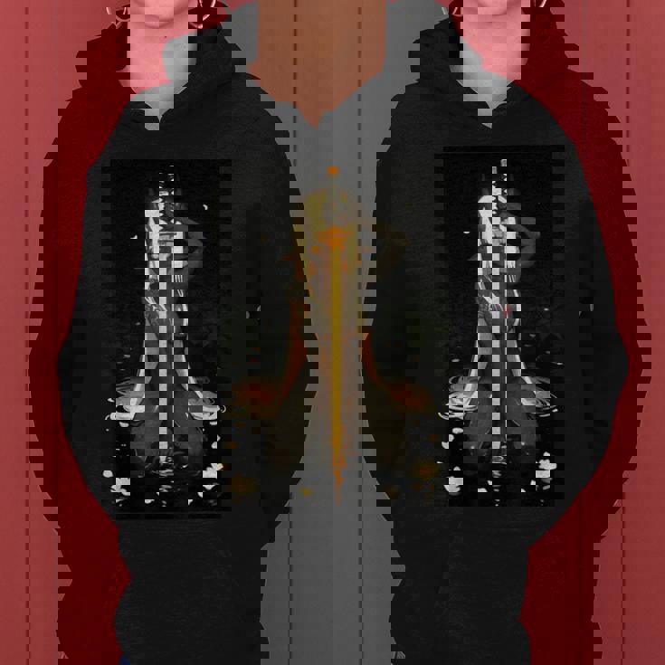 Demon Anime Girl Horns Katana レディースパーカー