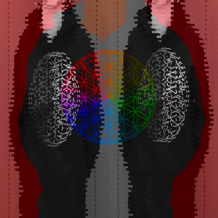 Flower Of Lifeacred Geometry Yogaフラワーオブライフ神聖幾何学瞑想ヨガ レディースパーカー