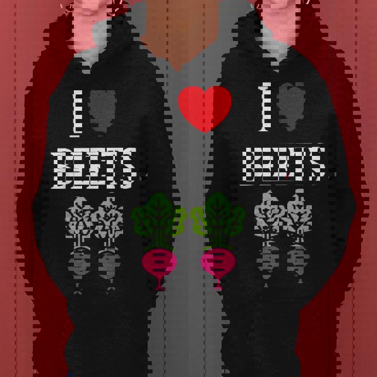 Food Humor Beetrootimpleegetable I Love Beets レディースパーカー