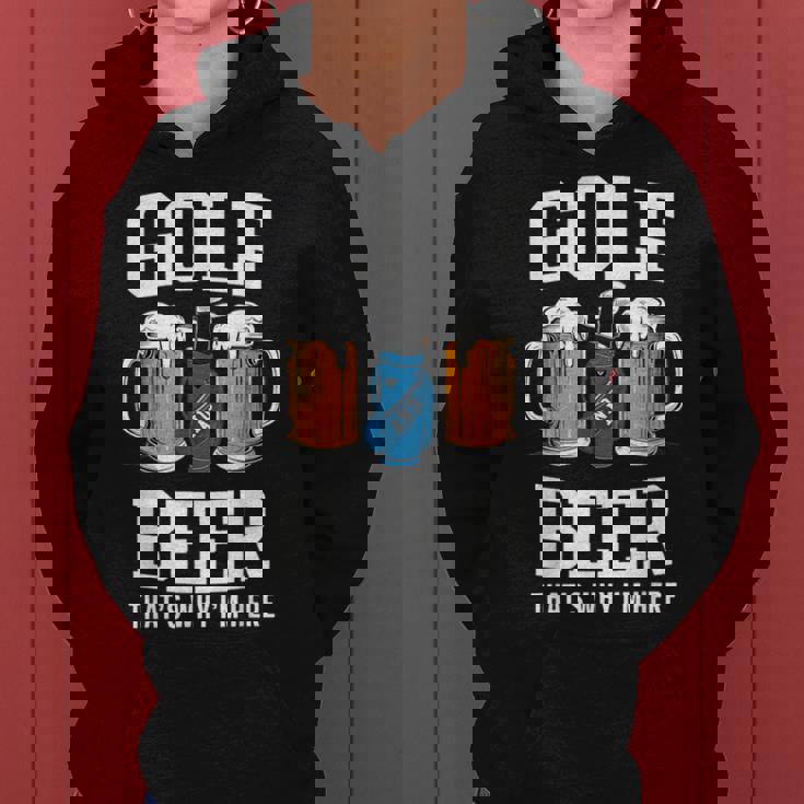 Golf And Beer That's Why I'm Here ゴルフ ビールを飲む人 レディースパーカー