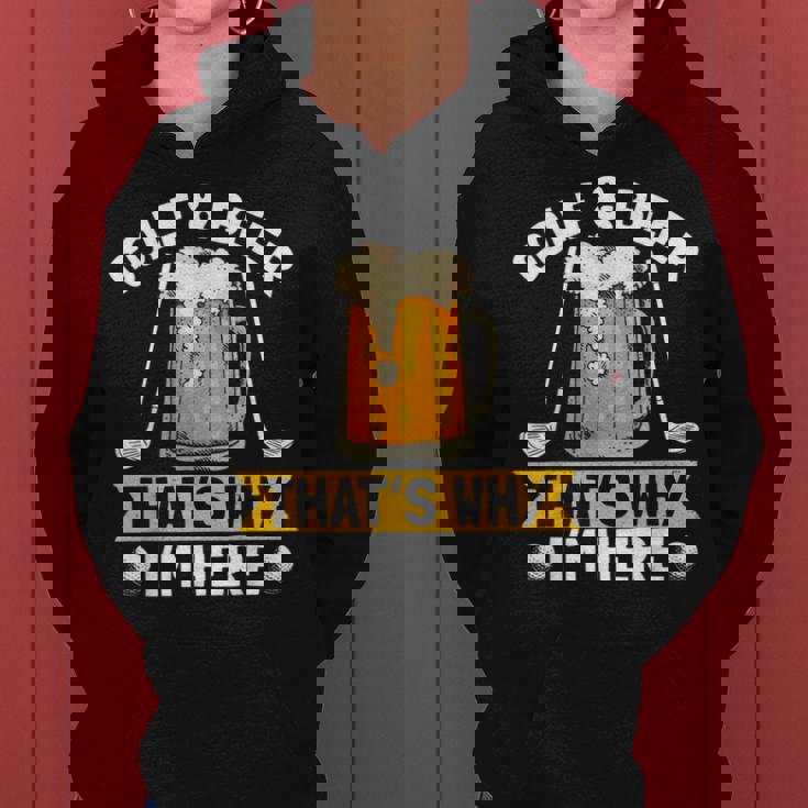 Golf And Beer That's Why I'm Here 面白いゴルファーの言葉 レディースパーカー