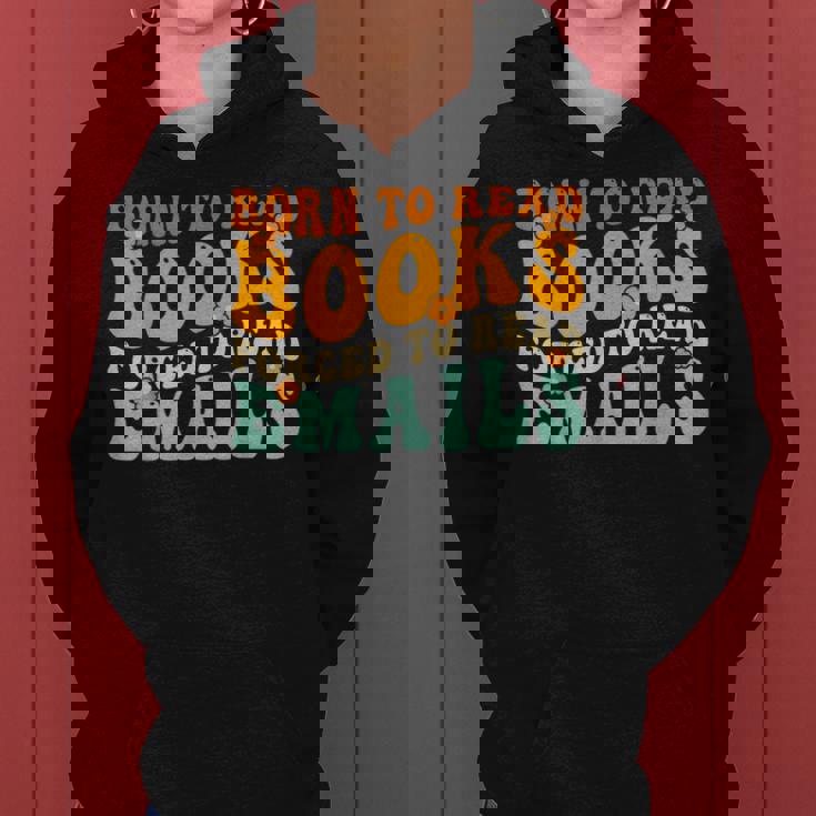 Groovy Born To Read 本 強制的に読む メール 読書 レディースパーカー