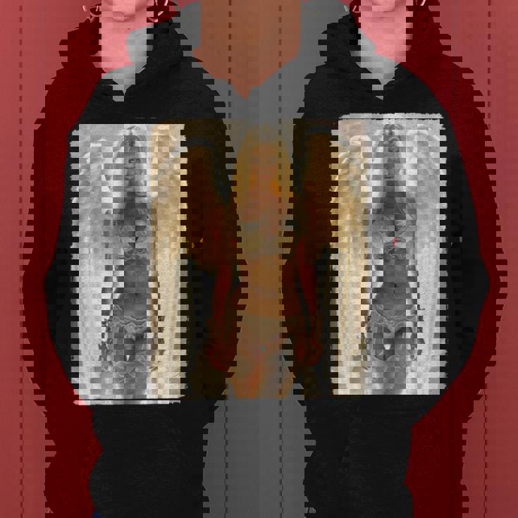 Hot Girl On 男性用 セクシー ブロンド エンジェル ガール ピンナップ レディースパーカー