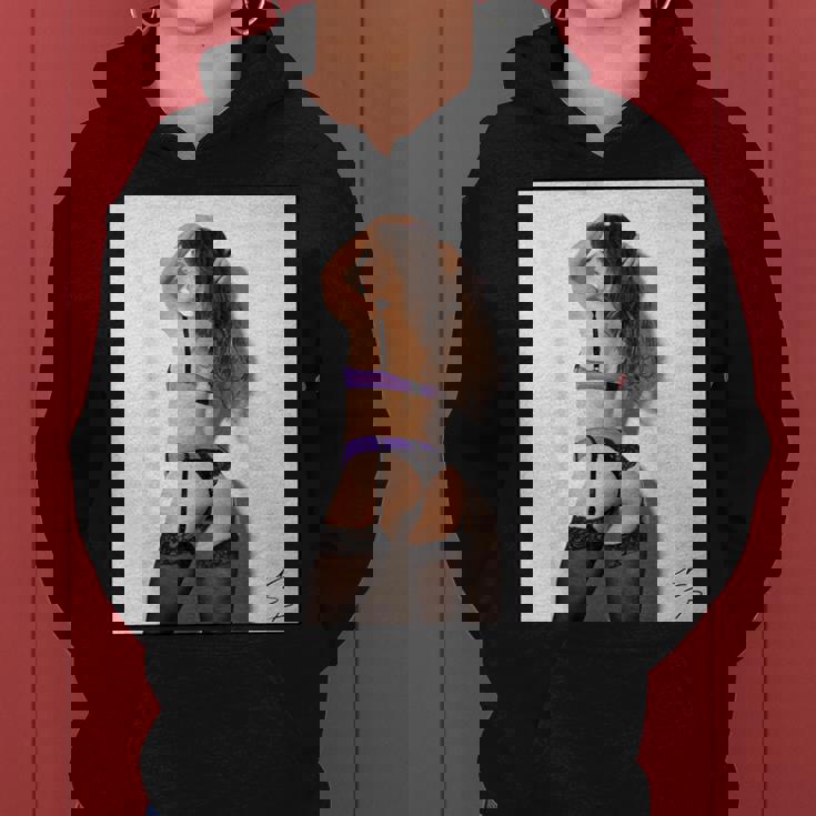 Hot Girl On 男性用 紫のセクシーなモデル レディースパーカー