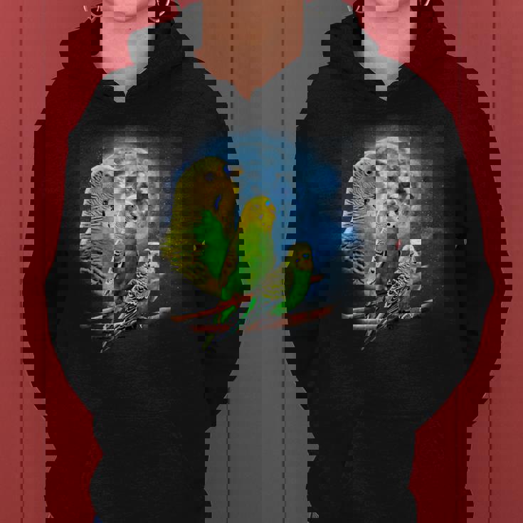 Howling At The Moon シャツ インコシャツ インコ セキセイインコ レディースパーカー