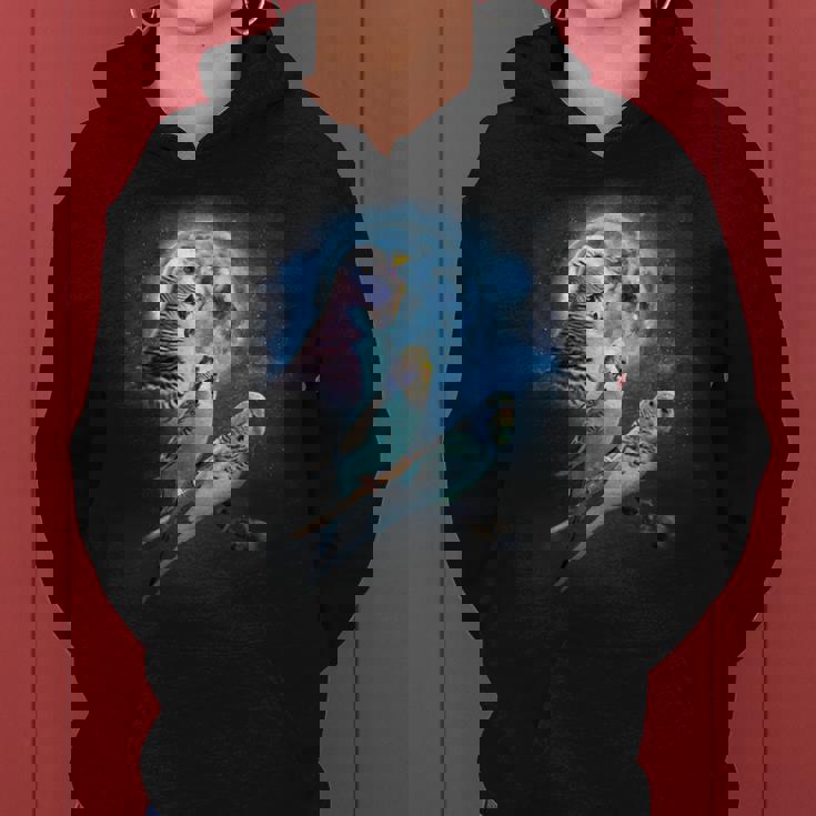 Howling At The Moon シャツ インコシャツ ファニーセキセイインコシャツ レディースパーカー