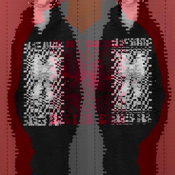 In My Double Digits Era キュートなコケットボウ 10歳の誕生日 女の子 レディースパーカー