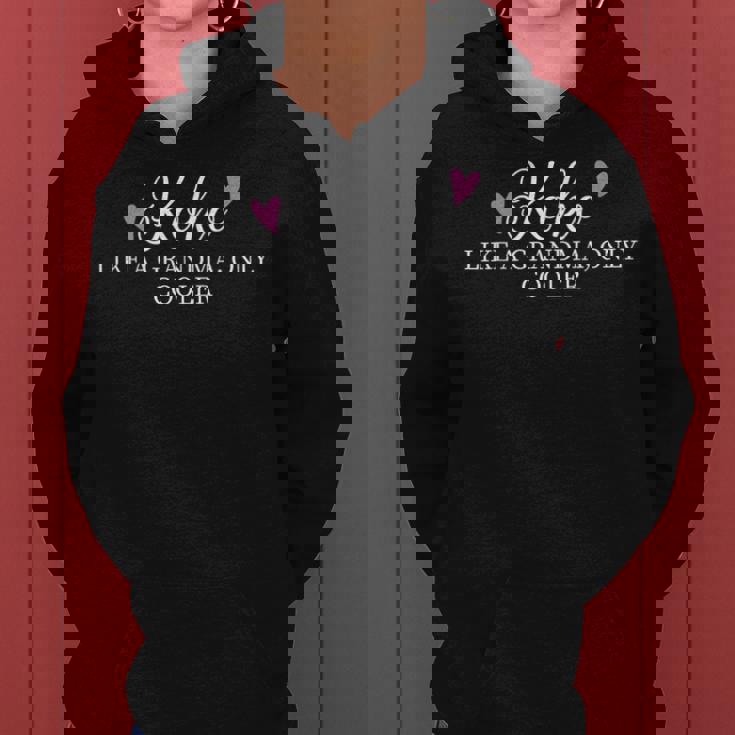 Koko Like A Grandma Only Cooler Heart Mother's Day Koko Women Hoodie
