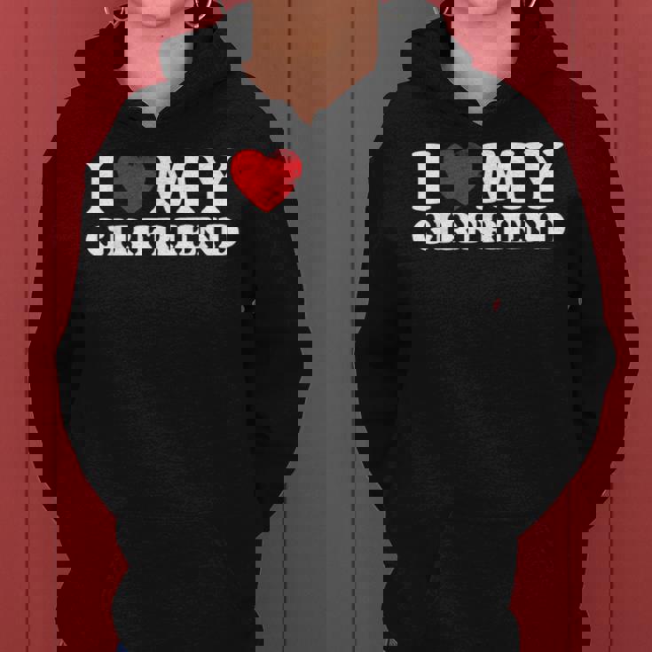 I Love My Girlfriend I Heart My Gf バレンタインデー レディースパーカー