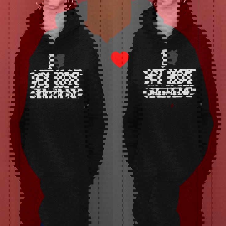 I Love My Hot Girlfriend レディースパーカー