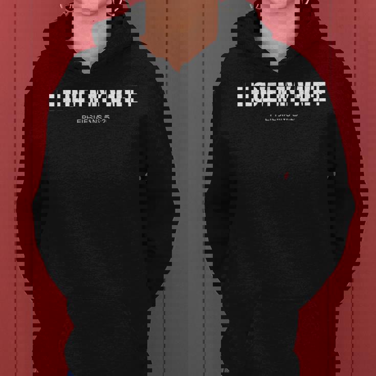 I Love My Wife – Christian Ephesians 5 レディースパーカー