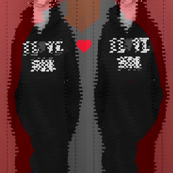 I Love Nor Match Girlfriend & Boyfriend Nor Name レディースパーカー