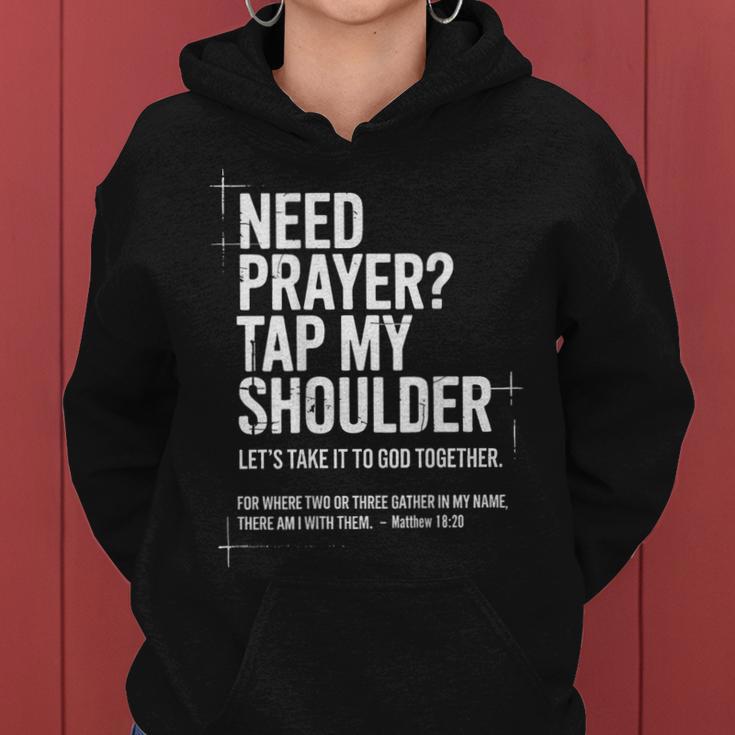 Need Prayer Tap My Shoulder Bible Verse Christian On Back Women Hoodie Need Prayer Tap My Shoulder Bible Verse Christian On Back Women Hoodie