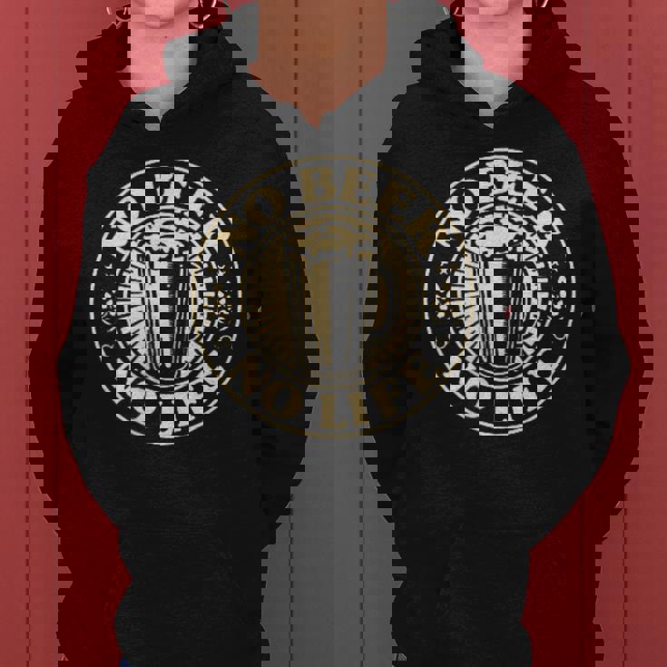 No Beer No Life ヴィンテージ飲酒 ビール愛好家向け 左胸 レディースパーカー