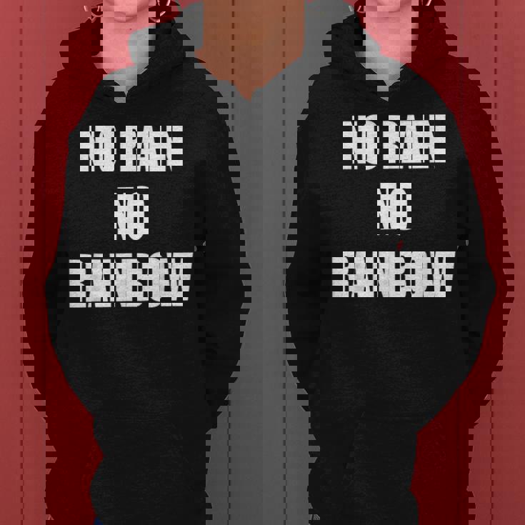 No Rain No Rainbow ポジティブ インスピレーション モチベーションを高める引用 レディースパーカー