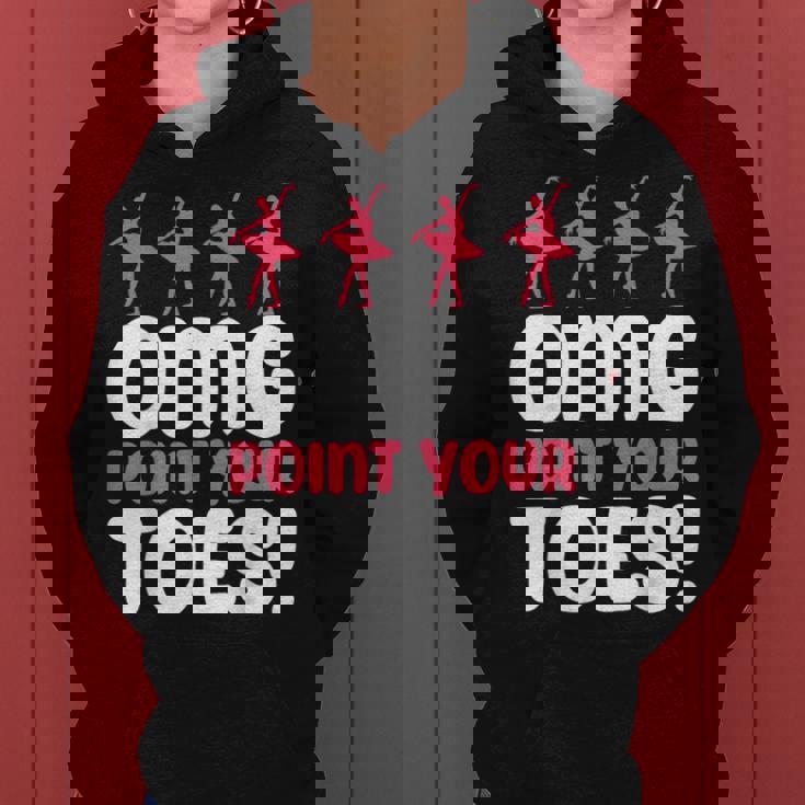 Omg Point Your Toes Dance Teacher Ballet レディースパーカー